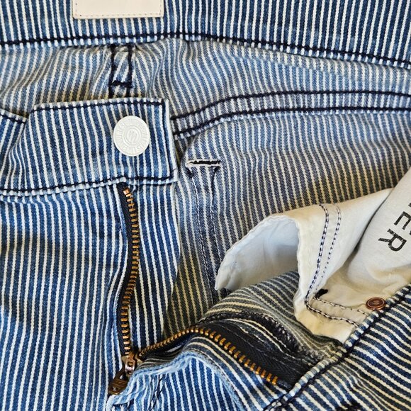 Mother Women's The Vamp Skinny Jean On the Road Destroy Railroad Stripe Size 28 - Picture 11 of 16